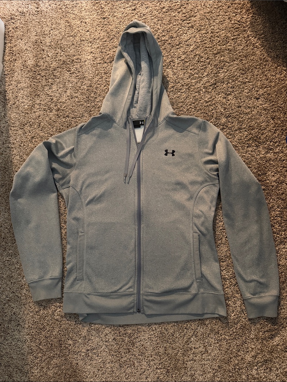Under Armour Light Gray Hooded Full-Zip Jacket